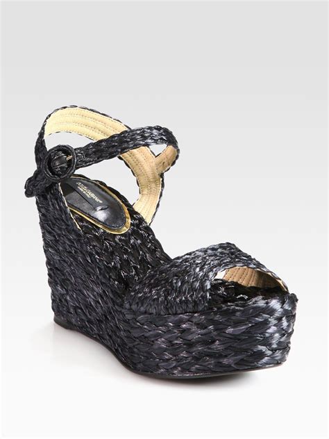 dolce gabbana wedge sandals